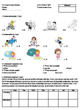 Đề kiểm tra giữa học kỳ I môn Tiếng Anh Lớp 4 - Trường TH Tú Liêm